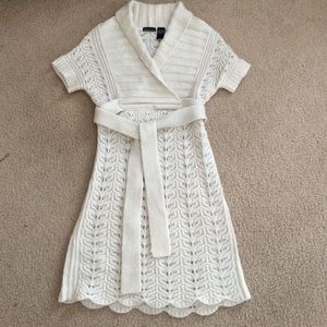 Cozy White Sweater Dress