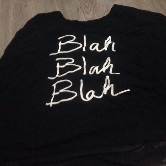 Blah blah blah crop top