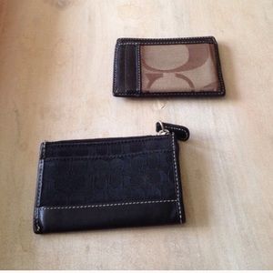 Two small coach wallets. No rips.