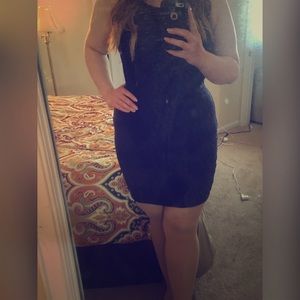 Blue Lace Figure-LOVING Dress!