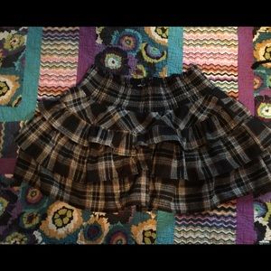 American Rag Plaid Ruffled Skirt