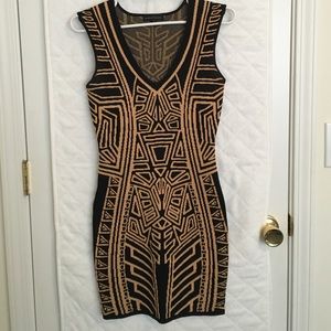 Black and Gold Bodycon Dress