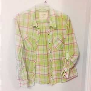 Green pink flannel