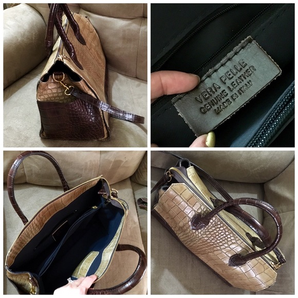 SALE Vera Pelle crocodile embossed made in Italy - Picture 3 of 4