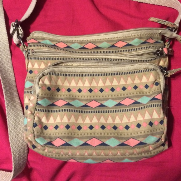 Tribal print satchel