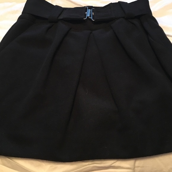 Black mini skirt