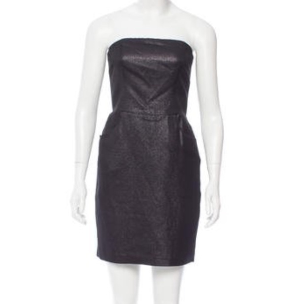 L'Agence strapless dress, black