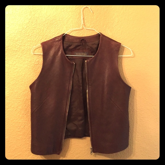 Banana Republic Leather Vest.