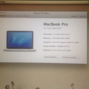 Apple Mac Pro 13 inch 2012