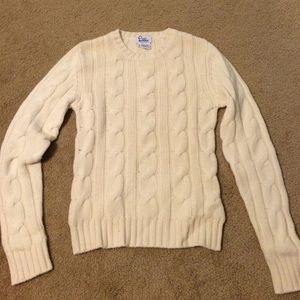 Lilly Pulitzer cream cashmere cable sweater