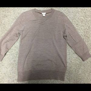 JCrew Beige 3/4 Sleeve Sweater