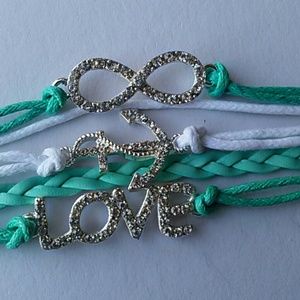 Love Infiniti Anchor Sparkling Bracelet