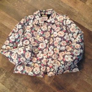Floral Print Puffer Coat