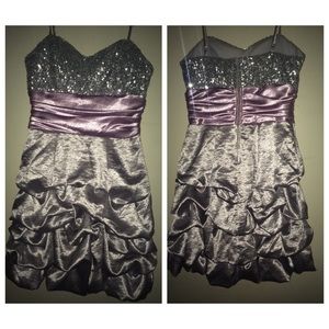 Silver and pink dress