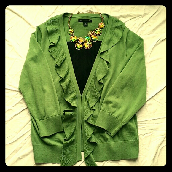 Banana Republic 3/4 sleeve ruffle cardigan