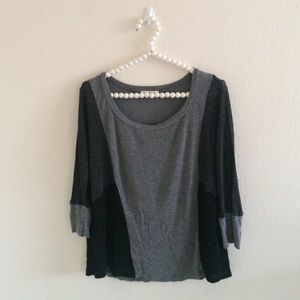 Gray and black sweater