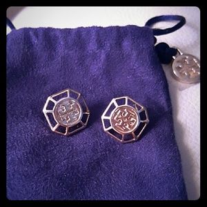Gold Squared Tory Burch earrings