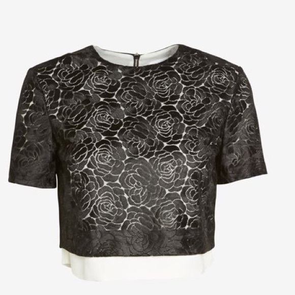 A.L.C Thompson Floral Lace Crop Top