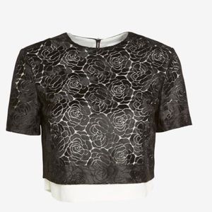 A.L.C Thompson Floral Lace Crop Top
