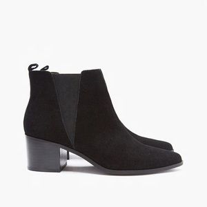 Genuine Suede Chelsea Booties