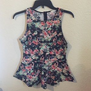 Floral Peplum Top
