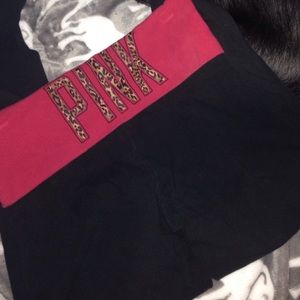 Cheetah print band PINK yogas (legging style)