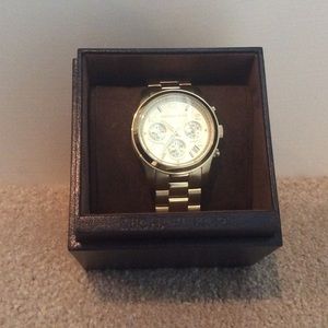 Michael Kors Runway Gold-Tone Chronograph Watch