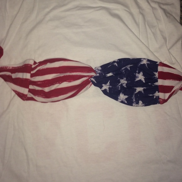 Swim suit top American flag