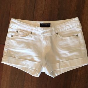 BR White denim shorts