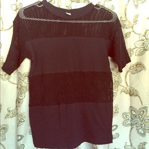 American Apparel black mesh t-shirt