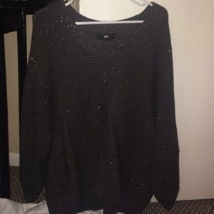 Gray sparkly sweater