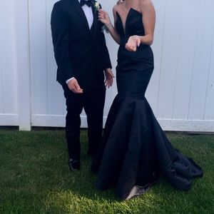 SOLD Size 4 Jovani Black Strapless Prom Dress