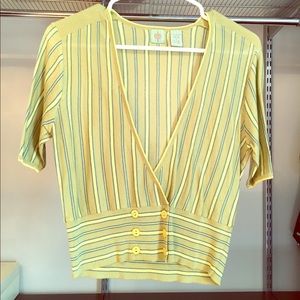 Anthropologie striped crop cardigan