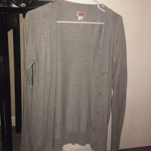 Gray cardigan