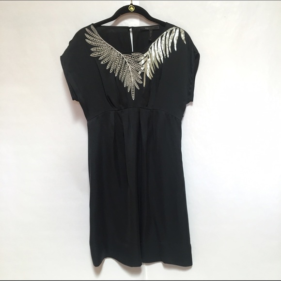BCBGMAXAZRIA Silk Black Shift Dress - Picture 2 of 4