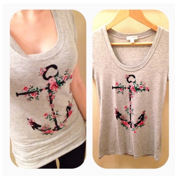 Rose Anchor Top NWOT