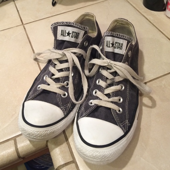 Dark grey and black converse