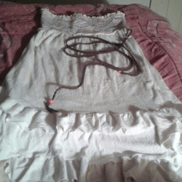 Creme Colored Halter Dress
