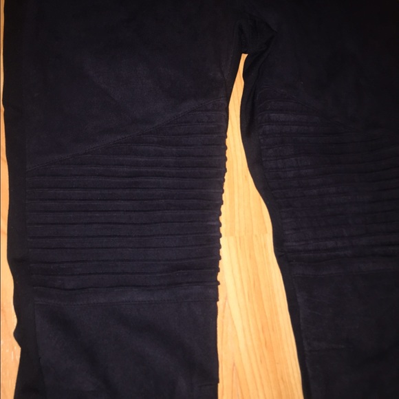 Nasty Gal faux suede Moto leggings