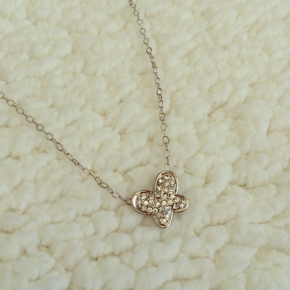 18kgp Sterling silver butterfly necklace