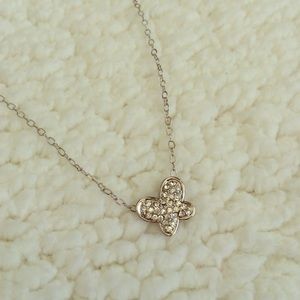 18kgp Sterling silver butterfly necklace