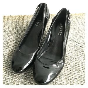 Lauren Ralph Lauren Black Patent Leather Heels