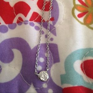 BaubleBar Silver solo pendant necklace