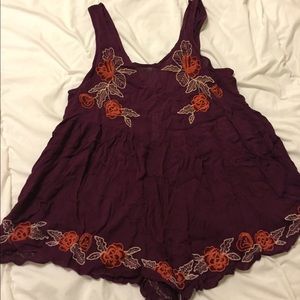 NWOT Free People Wide Leg Shortie Romper