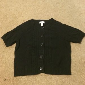 Black Loft short sleeve cardigan