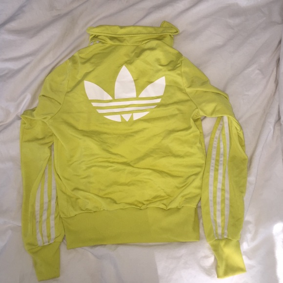 Yellow vintage adidas jacket xs