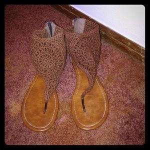 Crochet, over the ankle sandals