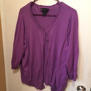 Purple cardigan
