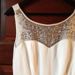 White chiffon & crystal dress