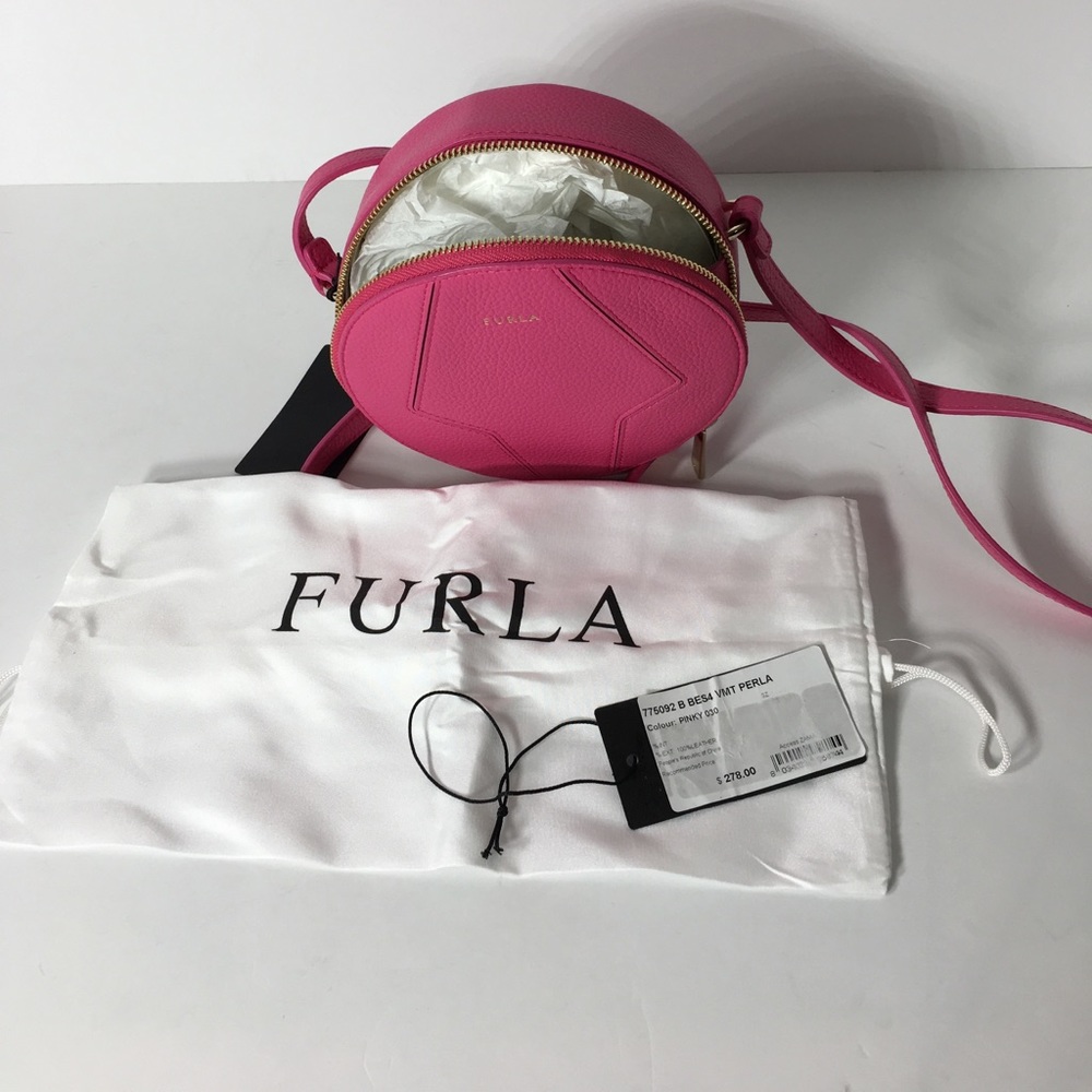 οHPο π 8/1/2017 FURLA Perla Pinky Leather Bag - Picture 1 of 8
